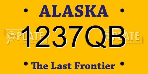 1237QB Alaska License Plate