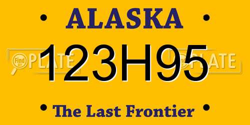 123H95 Alaska License Plate