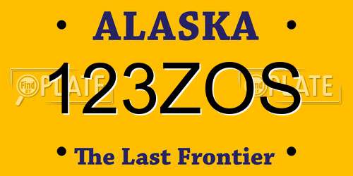 123ZOS Alaska License Plate
