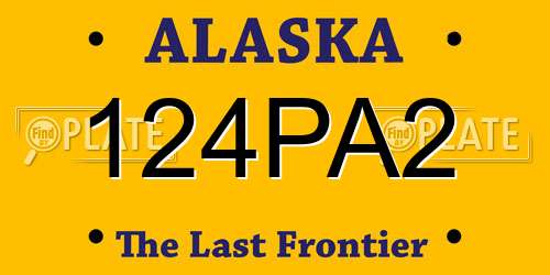 124PA2 Alaska License Plate