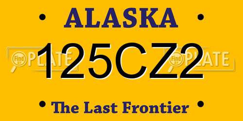 125CZ2 Alaska License Plate