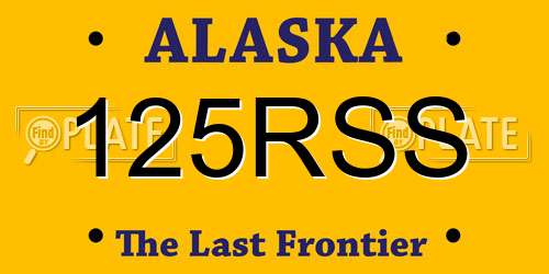 125RSS Alaska License Plate