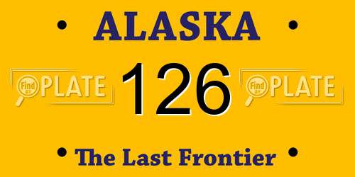 126 Alaska License Plate