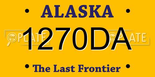 1270DA Alaska License Plate