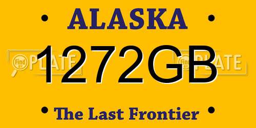 1272GB Alaska License Plate