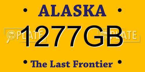 1277GB Alaska License Plate