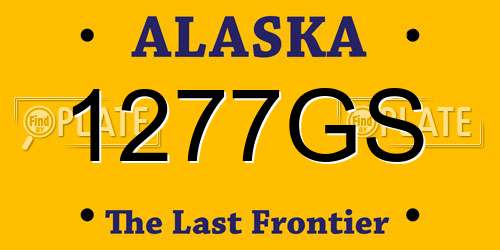 1277GS Alaska License Plate