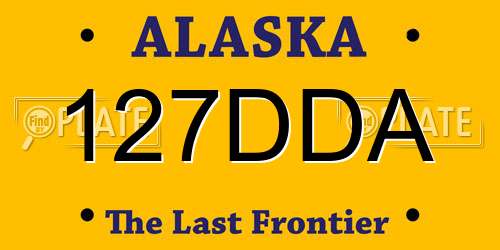 127DDA Alaska License Plate