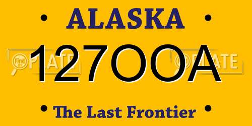 127OOA Alaska License Plate