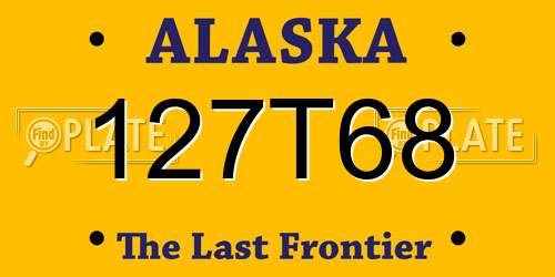 127T68 Alaska License Plate
