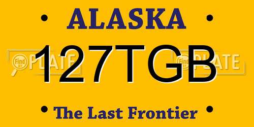127TGB Alaska License Plate