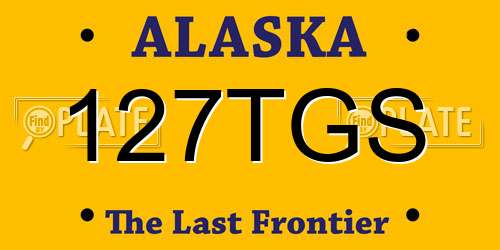 127TGS Alaska License Plate