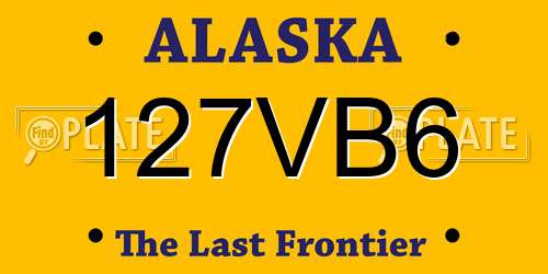 127VB6 Alaska License Plate