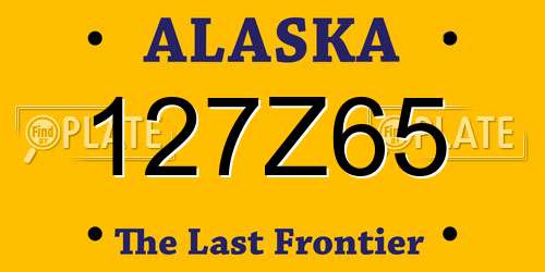 127Z65 Alaska License Plate