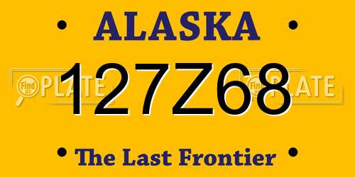127Z68 Alaska License Plate