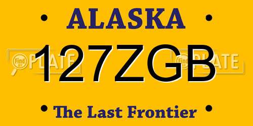127ZGB Alaska License Plate