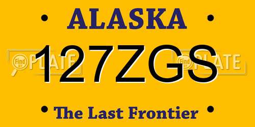 127ZGS Alaska License Plate