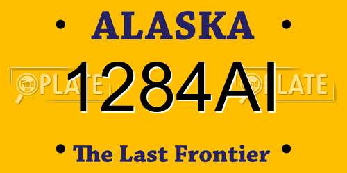 1284AI Alaska License Plate