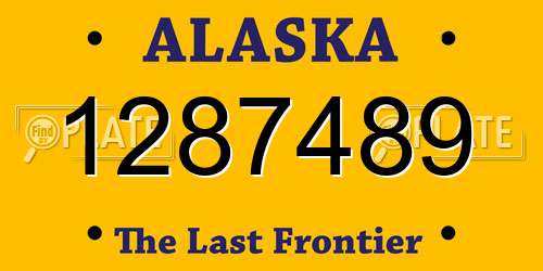 1287489 Alaska License Plate
