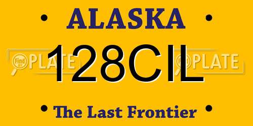 128CIL Alaska License Plate