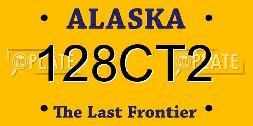 128CT2 Alaska License Plate