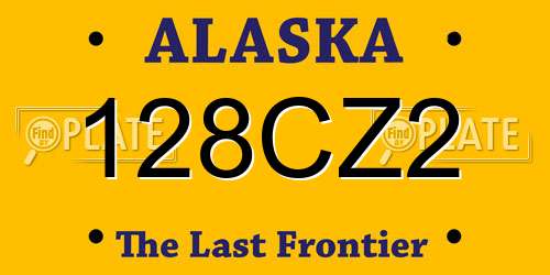 128CZ2 Alaska License Plate