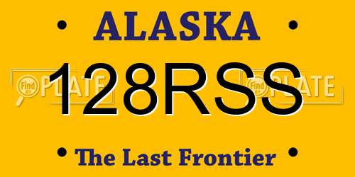 128RSS Alaska License Plate