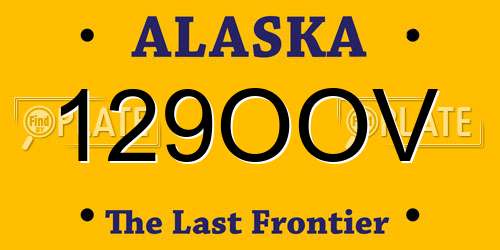 129OOV Alaska License Plate
