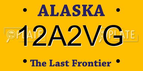 12A2VG Alaska License Plate