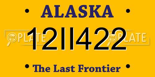 12II422 Alaska License Plate