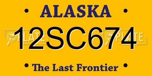 12SC674 Alaska License Plate