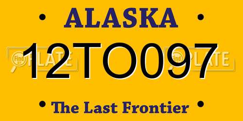 12TO097 Alaska License Plate