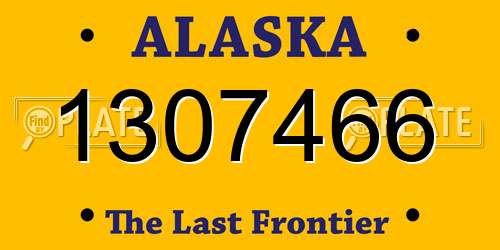 1307466 Alaska License Plate
