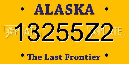 13255Z2 Alaska License Plate