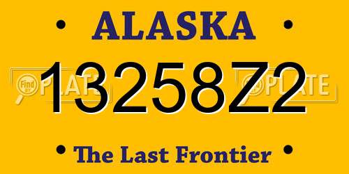 13258Z2 Alaska License Plate
