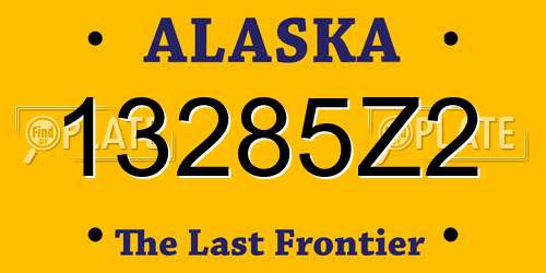 13285Z2 Alaska License Plate