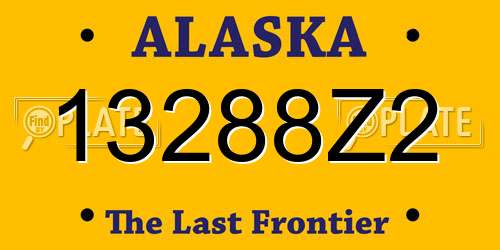 13288Z2 Alaska License Plate