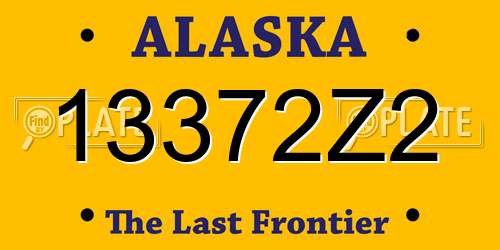 13372Z2 Alaska License Plate