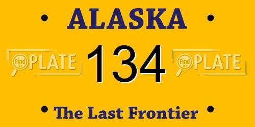 134 Alaska License Plate
