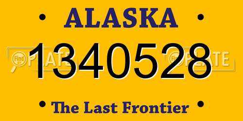 1340528 Alaska License Plate