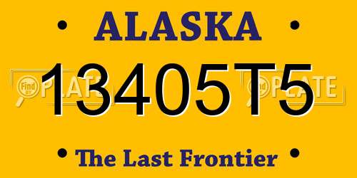13405T5 Alaska License Plate