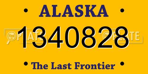 1340828 Alaska License Plate