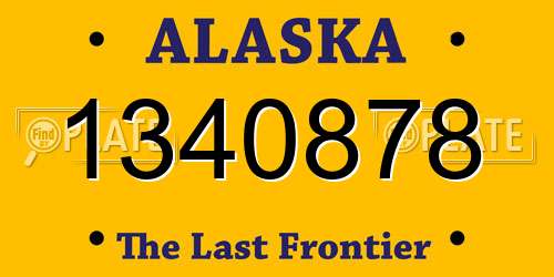 1340878 Alaska License Plate
