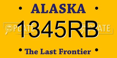 1345RB Alaska License Plate