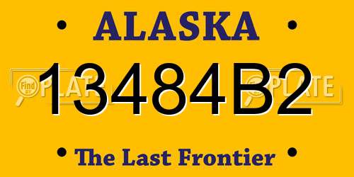 13484B2 Alaska License Plate