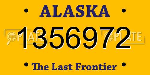 1356972 Alaska License Plate