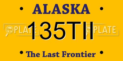 135TII Alaska License Plate
