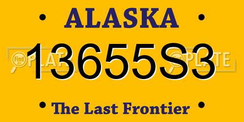 13655S3 Alaska License Plate