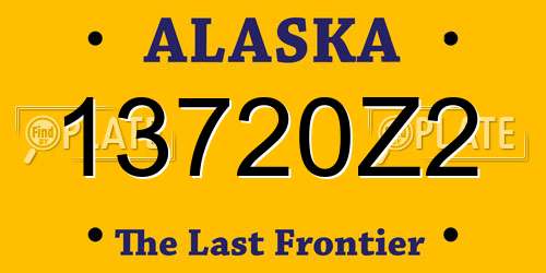 13720Z2 Alaska License Plate