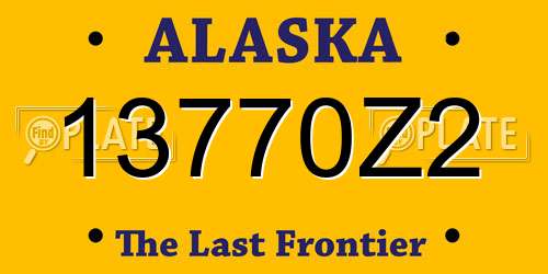 13770Z2 Alaska License Plate